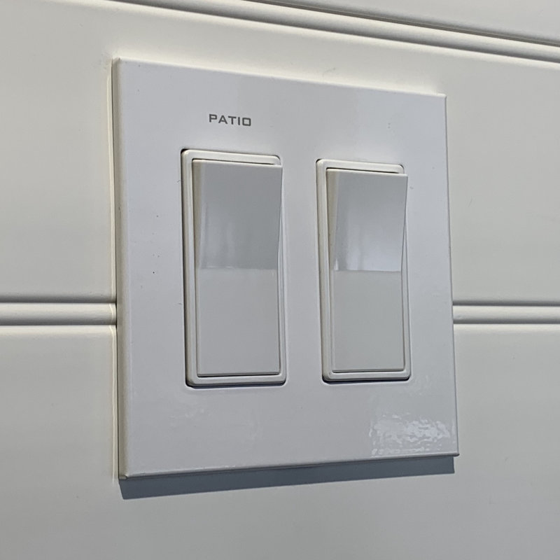 TedStuff Custom Labelled Cover 2 Gang Rocker Wall Plate